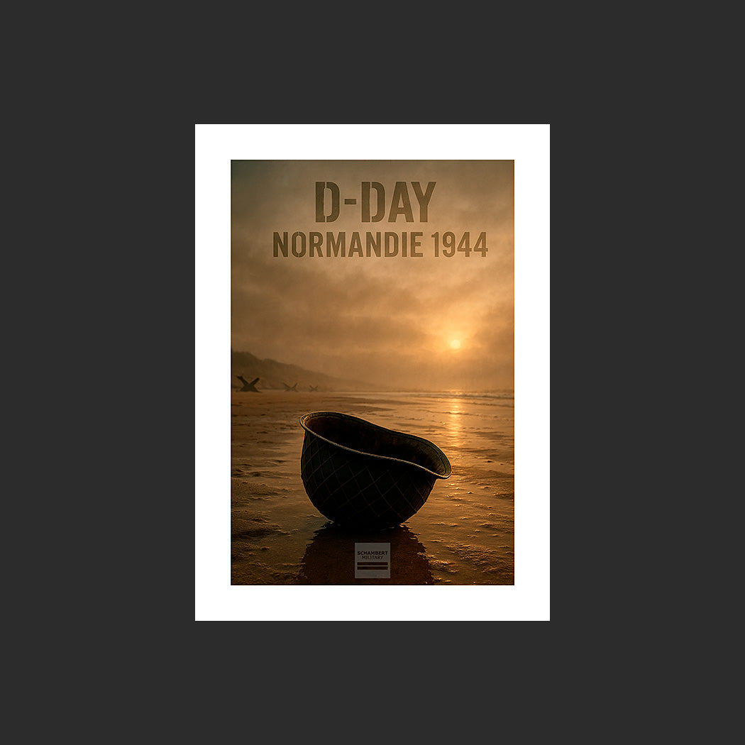 Affiche MP0019 En mémoire des soldats Alliés tombés en Normandie, design avec marge blanche.
